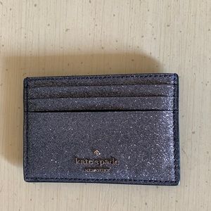 Gray sparkle Kate Spade card holder